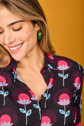 Camisa Jungla Flor Rosa